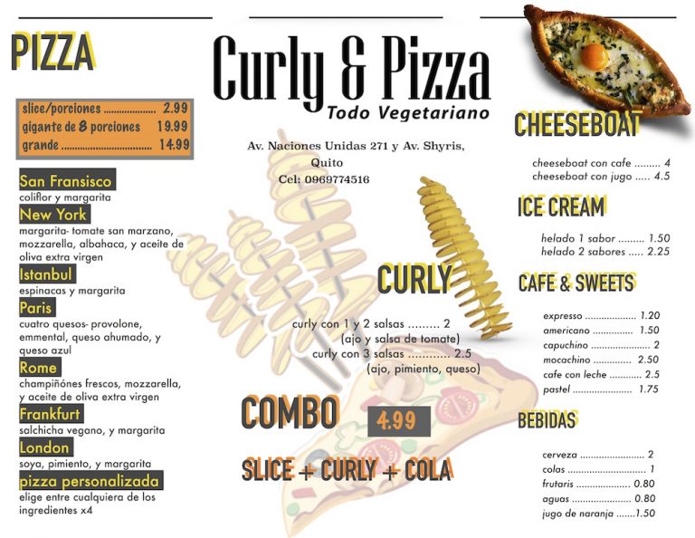 menucurlyandpizzaquitoecuador Curly & Pizza